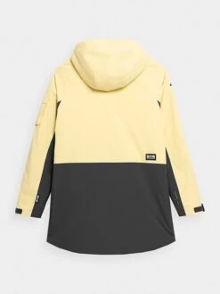 Damenbekleidung -Damenbekleidung 4f ski snowboardjacke in gelb schwarz 1