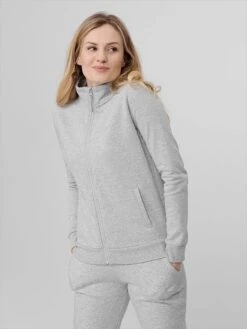 4F Sweatjacke In Grau -Damenbekleidung 4f sweatjacke in grau 2