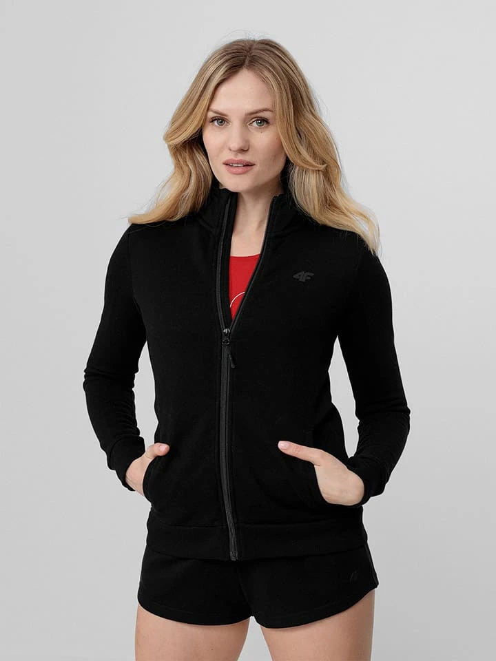 4F Sweatjacke In Schwarz 5 4F Sweatjacke In Schwarz – Bild 3