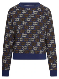 Sweatshirt "It Ain't No Use" In Braun/ Dunkelblau