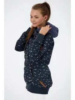 Sweatjacke In Dunkelblau -Damenbekleidung alife and kickin sweatjacke in dunkelblau 2