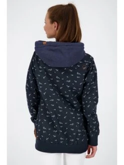 Sweatjacke In Dunkelblau -Damenbekleidung alife and kickin sweatjacke in dunkelblau 3