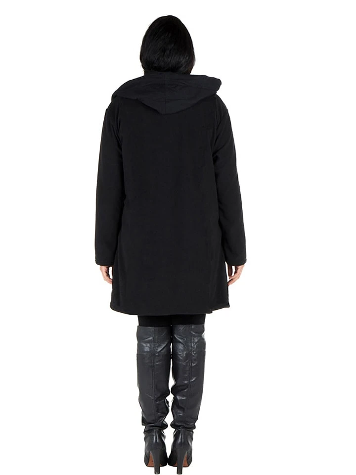 Fleecemantel In Schwarz 4 Fleecemantel In Schwarz – Bild 2