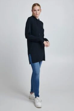 Damenbekleidung -Damenbekleidung b young longpullover in grau 1