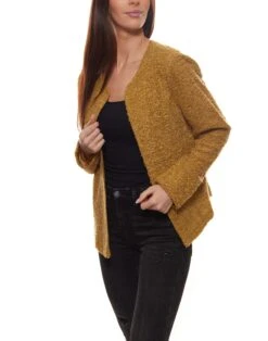 Damenbekleidung -Damenbekleidung bianca strick jacke in gelb 1