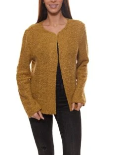 Bianca Strick-Jacke In Gelb