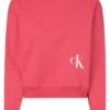 Calvin Klein Jeans Sweatshirt In Pink Weiß -Damenbekleidung calvin klein jeans sweatshirt in pink weiss