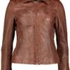 Lederjacke "Convi" In Cognac -Damenbekleidung caminari lederjacke convi in cognac