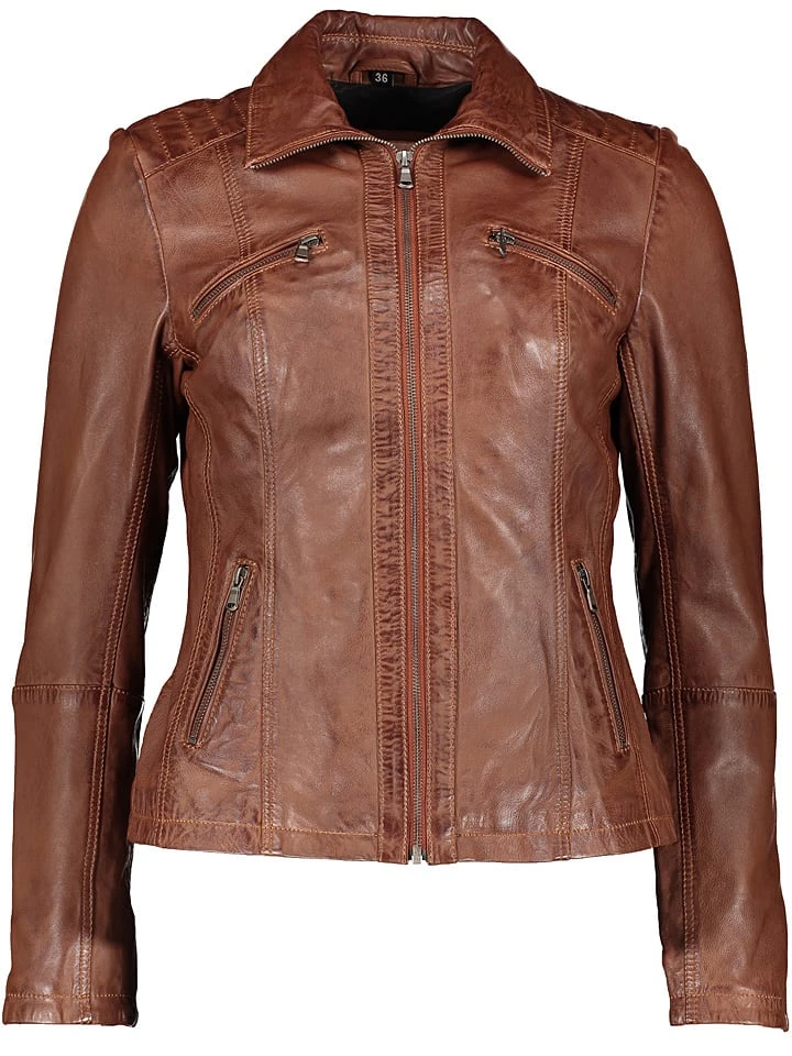 Lederjacke "Convi" In Cognac 3 Lederjacke "Convi" In Cognac