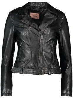 Lederjacke "Lisette" In Schwarz