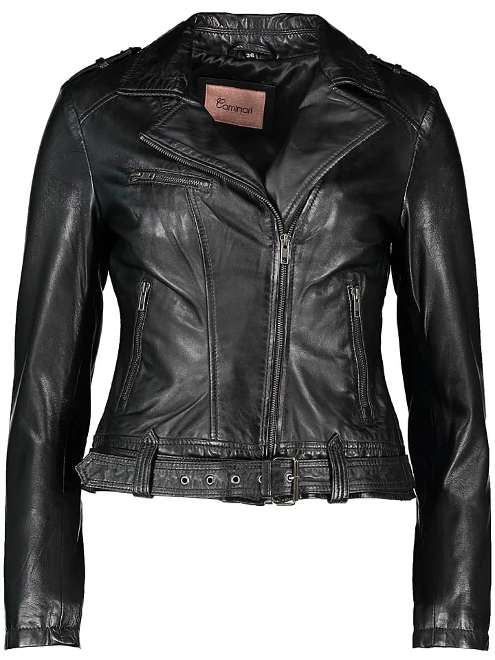 Lederjacke "Lisette" In Schwarz 3 Lederjacke "Lisette" In Schwarz