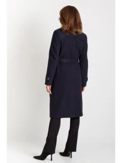 Wollmantel In Dunkelblau -Damenbekleidung ciriana wollmantel in dunkelblau 2