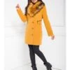 Wollmantel In Gelb -Damenbekleidung ciriana wollmantel in gelb