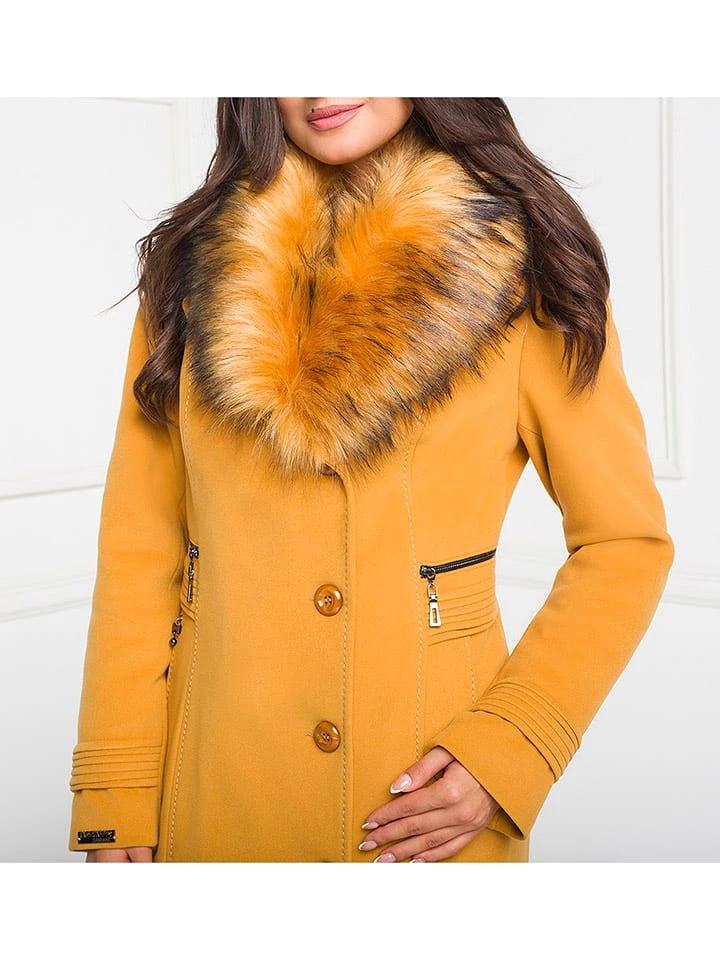 Wollmantel In Gelb 5 Wollmantel In Gelb – Bild 3