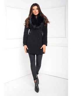 Wollmantel In Schwarz