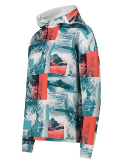 CMP Fleecehoodie In Türkis/ Orange -Damenbekleidung cmp fleecehoodie in turkis orange 2