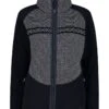 CMP Fleecejacke In Schwarz/ Grau -Damenbekleidung cmp fleecejacke in schwarz grau