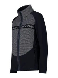 CMP Fleecejacke In Schwarz/ Grau -Damenbekleidung cmp fleecejacke in schwarz grau 2