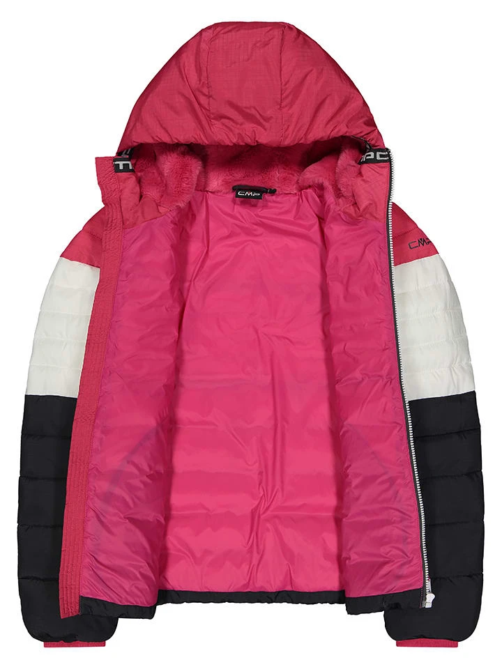 CMP Steppjacke In Pink/ Weiß/ Schwarz 4 CMP Steppjacke In Pink/ Weiß/ Schwarz – Bild 2