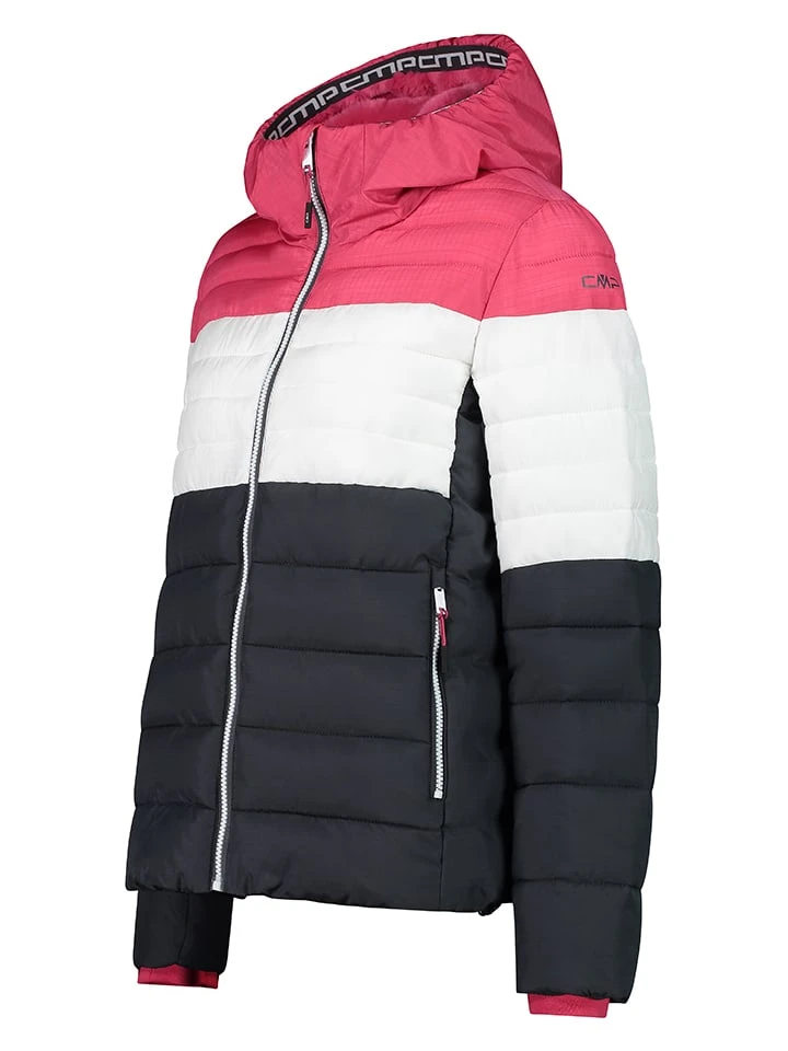 CMP Steppjacke In Pink/ Weiß/ Schwarz 5 CMP Steppjacke In Pink/ Weiß/ Schwarz – Bild 3
