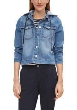 Denim-Jacke Blau -Damenbekleidung comma ci denim jacke blau 2