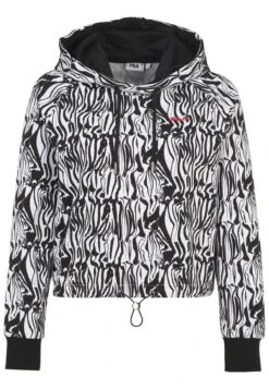 Fila Kapuzenpullover BREZA AOP Cropped Hoody In Bright White - Zebra Aop -Damenbekleidung fila kapuzenpullover breza aop cropped hoody in bright white zebra aop 4