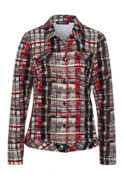 Leichtjacke METROPOLIS MIX In Schwarz/Cranberry/Ecru