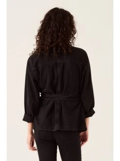 Garcia Jeansjacke In Schwarz -Damenbekleidung garcia jeansjacke in schwarz 2