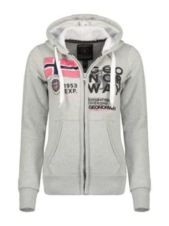 GEOGRAPHICAL NORWAY Sweatjacke "Gasado" In Hellgrau