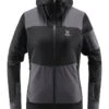 Fleecejacke "Astral" In Schwarz/ Grau -Damenbekleidung haglofs fleecejacke astral in schwarz grau