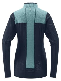 Damenbekleidung -Damenbekleidung haglofs fleecepullover l i m mid fast in dunkelblau turkis 1
