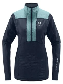 Fleecepullover "L.I.M Mid Fast" In Dunkelblau/ Türkis