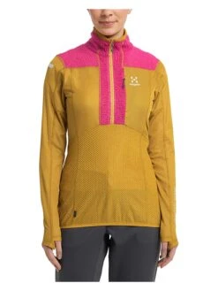 Fleecepullover "L.I.M Mid Fast" In Gelb/ Pink