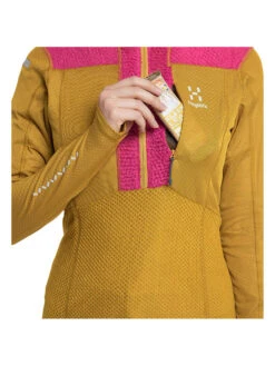 Fleecepullover "L.I.M Mid Fast" In Gelb/ Pink -Damenbekleidung haglofs fleecepullover l i m mid fast in gelb pink 6
