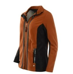 Fleecejacke In Cognac -Damenbekleidung hajo polo and sportswear fleecejacke in cognac 2