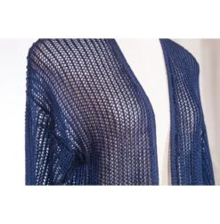 Longcardigan In Marine -Damenbekleidung heimatliebe longcardigan in marine 2