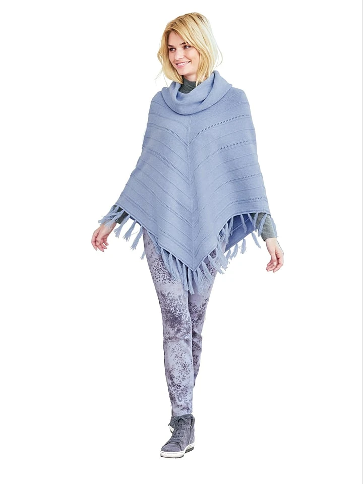 Heine Poncho In Blau 4 Heine Poncho In Blau – Bild 2