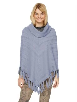 Heine Poncho In Blau 8 Heine Poncho In Blau -Damenbekleidung heine poncho in blau 2