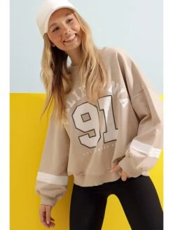 Sweatshirt In Hellbeige