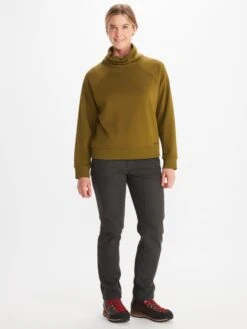 Marmot Fleecepullover "Rowan" In Khaki -Damenbekleidung marmot fleecepullover rowan in khaki 2