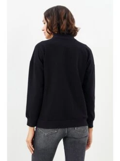 Sweatshirt In Schwarz -Damenbekleidung milan kiss sweatshirt in schwarz 2