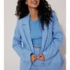 NA-KD Blazer In Hellblau -Damenbekleidung na kd blazer in hellblau