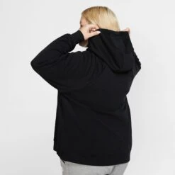 Nike Sportswear Sweatjacke Plus Size In Black-white -Damenbekleidung nike sportswear sweatjacke plus size in black white 5