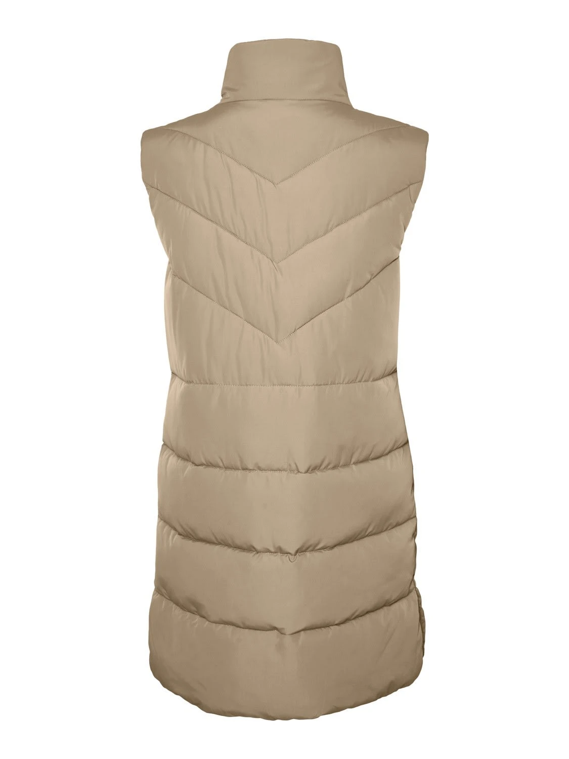Noisy May Lange Steppweste NMDALCON Puffer Winterjacke Ohne Ärmel In Beige 4 Noisy May Lange Steppweste NMDALCON Puffer Winterjacke Ohne Ärmel In Beige – Bild 2