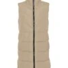 Noisy May Lange Steppweste NMDALCON Puffer Winterjacke Ohne Ärmel In Beige 1 Noisy May Lange Steppweste NMDALCON Puffer Winterjacke Ohne Ärmel In Beige -Damenbekleidung noisy may lange steppweste nmdalcon puffer winterjacke ohne armel in beige