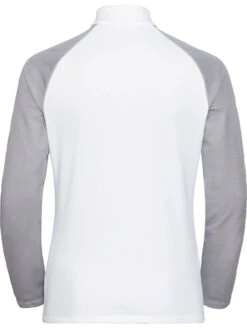 Odlo Fleecepullover "Planches" In Grau/ Weiß -Damenbekleidung odlo fleecepullover planches in grau weiss 1