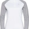 Odlo Fleecepullover "Planches" In Grau/ Weiß -Damenbekleidung odlo fleecepullover planches in grau weiss