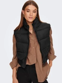 ONLY Weste "Carol" In Schwarz -Damenbekleidung only weste carol in schwarz 5