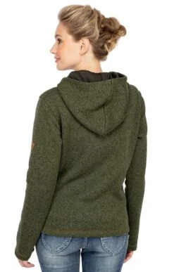Sweatjacke ELISSA Oliv -Damenbekleidung os trachten sweatjacke elissa oliv 3