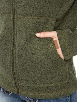 Sweatjacke ELISSA Oliv -Damenbekleidung os trachten sweatjacke elissa oliv 5